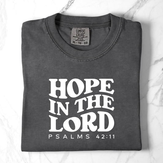 Hope in the Lord- Psalms 42:11 Comfort Colors Tee