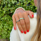 Teal Enamel Purpose Ring
