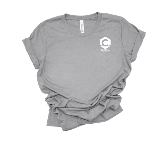 Coastal School Tee- White C Pocket Logo