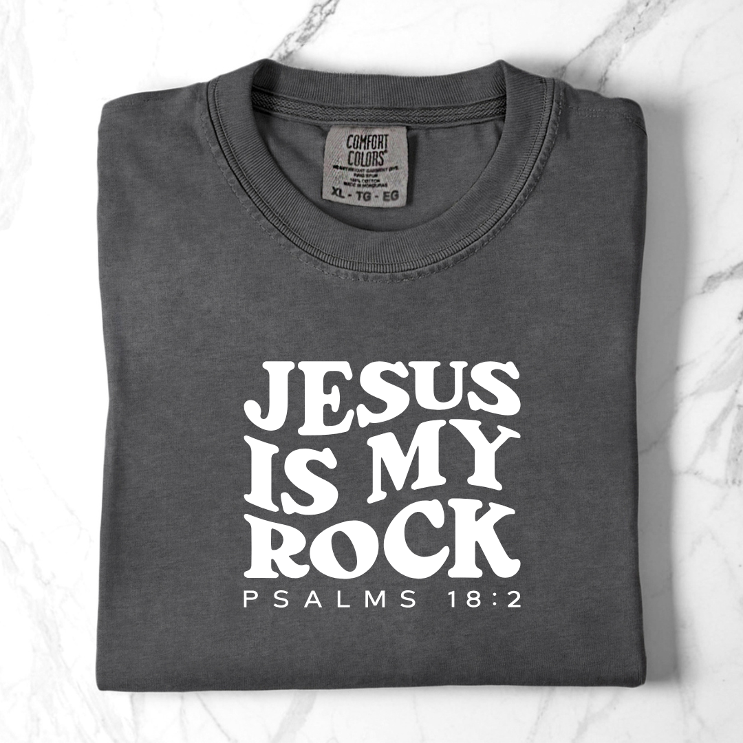 Jesus is My Rock - Psalms 18:2 Comfort Colors Tee