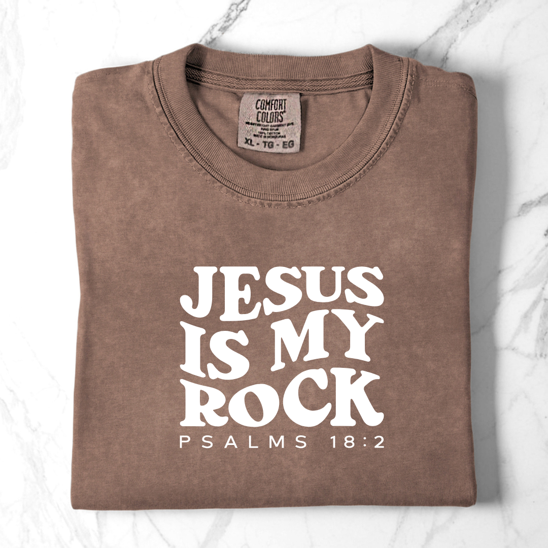 Jesus is My Rock - Psalms 18:2 Comfort Colors Tee