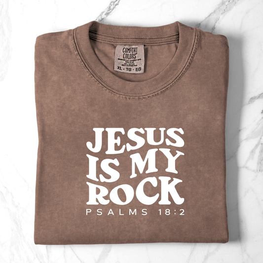 Jesus is My Rock - Psalms 18:2 Comfort Colors Tee