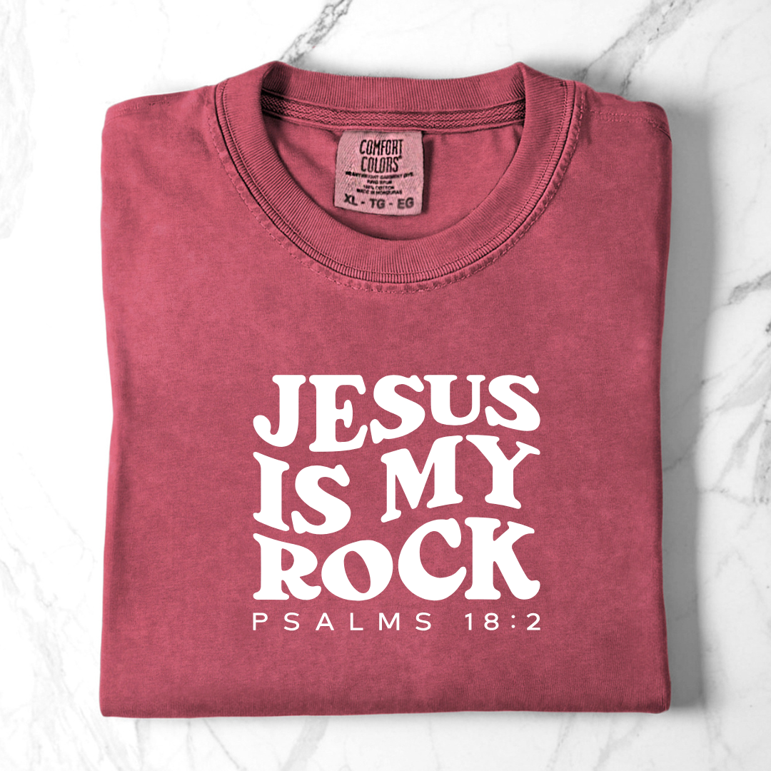 Jesus is My Rock - Psalms 18:2 Comfort Colors Tee