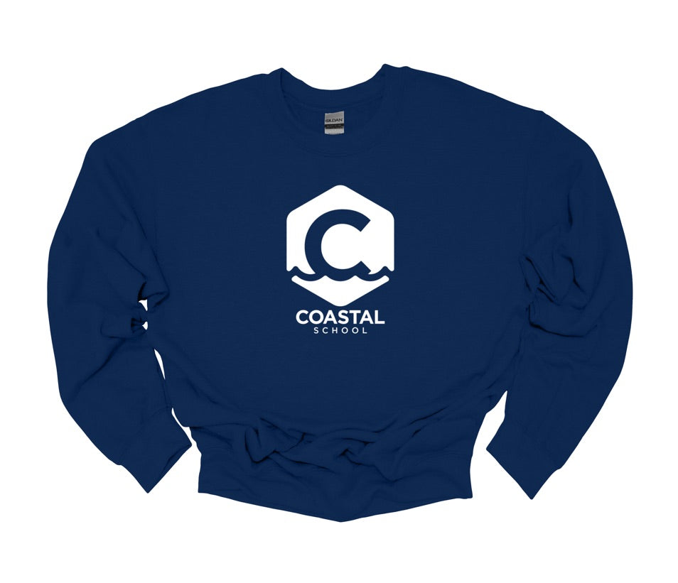 Coastal School Crewneck - White Logo